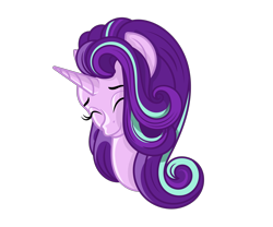 Size: 900x750 | Tagged: safe, artist:santamouse23, starlight glimmer, pony, unicorn, bust, eyes closed, portrait, smiling, solo