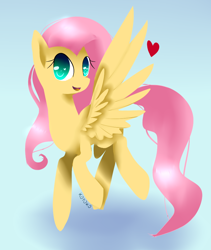 Size: 900x1067 | Tagged: safe, artist:koyokomi, fluttershy, pegasus, pony, female, mare, pink mane, solo, yellow coat