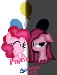 Size: 4800x6295 | Tagged: safe, artist:korchristmas, pinkie pie, earth pony, pony, absurd resolution, cute, duality, pinkamena diane pie