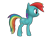 Size: 1200x900 | Tagged: safe, derpibooru import, rainbow dash, pegasus, pony, 3d, female, loyalty, mare, ponylumen, side view