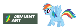 Size: 1008x376 | Tagged: safe, derpibooru import, rainbow dash, pegasus, pony, deviantart, logo, rainbow