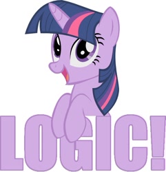 Size: 523x543 | Tagged: safe, derpibooru import, twilight sparkle, logic, reaction image, simple background, solo, vector, white background