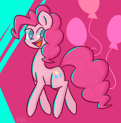 Size: 888x902 | Tagged: safe, artist:flutternutpie, pinkie pie, earth pony, pony, cutie mark, female, mare, pink coat, pink mane, solo