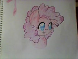 Size: 274x206 | Tagged: safe, artist:pinkieandthedoctor, pinkie pie, earth pony, pony, colored pencil drawing, photo, solo, traditional art