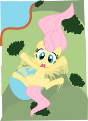 Size: 439x600 | Tagged: safe, artist:seahawk270, fluttershy, pegasus, pony, falling, filly, flailing, solo, younger