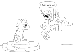 Size: 794x600 | Tagged: safe, artist:platinumdrop, derpy hooves, oc, oc:platinumdrop, ask, mail, mailbox, sketch, tumblr