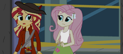 Size: 1600x706 | Tagged: safe, artist:thomaszoey3000, fluttershy, sunset shimmer, equestria girls, fanfic, halloween, holiday