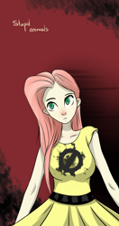 Size: 1000x1900 | Tagged: safe, artist:ask-dreamlight, fluttershy, human, humanized, solo