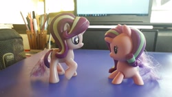 Size: 2064x1161 | Tagged: safe, starlight glimmer, pony, unicorn, duality, mcdonald's, mcdonald's happy meal toys, merchandise, photo, self ponidox, toy