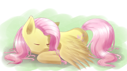 Size: 1920x1080 | Tagged: safe, artist:joolzanfire, fluttershy, pegasus, pony, eyes closed, prone, sleeping, solo