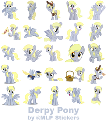 Size: 364x418 | Tagged: safe, artist:mlpcreativelab, derpy hooves, pegasus, pony, female, mare, simple background, telegram sticker, white background