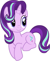 Size: 5799x7005 | Tagged: safe, artist:famousmari5, starlight glimmer, pony, unicorn, it isn't the mane thing about you, absurd resolution, behaving like a cat, cute, digital art, female, glimmerbetes, hair flip, hair over one eye, mare, prone, simple background, smiling, solo, transparent background, vector