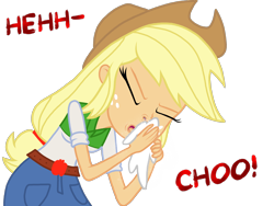 Size: 2048x1536 | Tagged: safe, artist:proponypal, applejack, equestria girls, handkerchief, humanized, nose blowing, sneezing, sneezing fetish, solo, spray, tissue