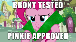 Size: 610x343 | Tagged: safe, screencap, pinkie pie, earth pony, pony, check, image macro, meme