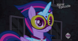 Size: 1152x608 | Tagged: safe, derpibooru import, screencap, masked matter-horn, twilight sparkle, twilight sparkle (alicorn), alicorn, pony, power ponies (episode), female, mare, meme, power ponies, solo, youtube caption