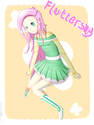 Size: 2100x2800 | Tagged: safe, artist:chroniclesyaoi, fluttershy, human, humanized, solo