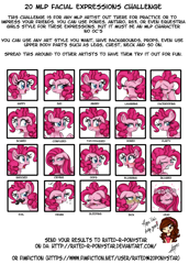Size: 1280x1856 | Tagged: safe, artist:lucy-tan, pinkie pie, earth pony, pony, 20 mlp facial expressions challenge, angry, blushing, bored, confused, crying, dead, drool, drunk, drunkie pie, embarrassed, evil, expressions, facehoof, flirty, floral head wreath, happy, injured, laughing, meme, oops, pinkamena diane pie, sad, scared, shocked, sick, sleeping, wreath