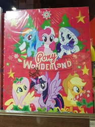 Size: 720x960 | Tagged: safe, derpibooru import, applejack, fluttershy, pinkie pie, rainbow dash, rarity, twilight sparkle, twilight sparkle (alicorn), alicorn, advent calendar, antlers, candy, candy cane, cardboard twilight, christmas, christmas stocking, christmas tree, food, holiday, hong kong, irl, mane six, photo, stock vector, tree