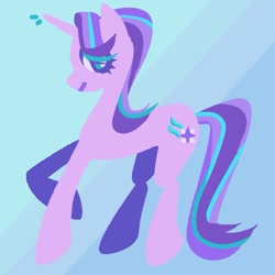 Size: 1125x1125 | Tagged: safe, artist:starxtrix, starlight glimmer, pony, unicorn, smiling, solo