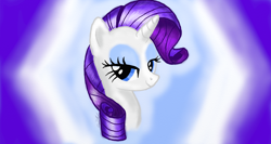 Size: 1366x728 | Tagged: safe, artist:gaelledragons, rarity, pony, unicorn, bust, portrait, solo