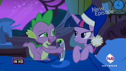 Size: 1280x720 | Tagged: safe, derpibooru import, edit, edited screencap, screencap, spike, twilight sparkle, twilight sparkle (alicorn), alicorn, dragon, pony, power ponies (episode), bedroom eyes, comic book, female, mare, out of context