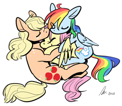 Size: 1150x1000 | Tagged: safe, artist:rwl, derpibooru import, applejack, fluttershy, rainbow dash, earth pony, pegasus, pony, appledash, appledashshy, appleshy, cuddling, cute, female, flutterdash, lesbian, polyamory, shipping, sleeping, snuggling