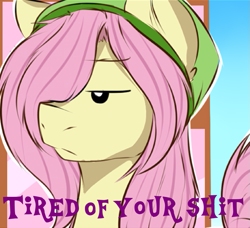 Size: 833x760 | Tagged: safe, artist:rainbowscreen, butterscotch, fluttershy, pegasus, pony, ask the gaylord, rule 63, tired of your shit, vulgar