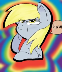 Size: 600x700 | Tagged: safe, artist:brushelle, derpy hooves, pegasus, pony, female, mare, solo, thinking