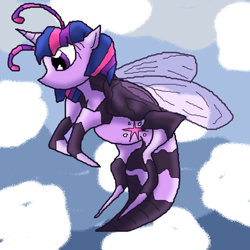 Size: 700x700 | Tagged: safe, artist:crimsonmewtwo, derpibooru import, twilight sparkle, solo, species swap, wasp