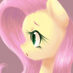 Size: 1024x1024 | Tagged: safe, artist:dobado, fluttershy, pegasus, pony, female, mare, profile, solo