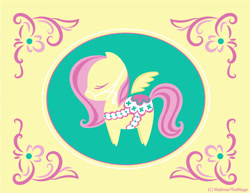 Size: 1554x1200 | Tagged: safe, artist:malimarthemage, fluttershy, pegasus, pony, bridle, dalahäst, pointy ponies, saddle, solo, swedish