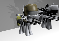 Size: 1838x1283 | Tagged: safe, artist:pzkratzer, derpy hooves, pony, 3d, april fools, avatar, blender, vrchat, war thunder, wip