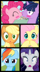 Size: 1280x2300 | Tagged: safe, artist:bigsnusnu, derpibooru import, applejack, dusk shine, fluttershy, pinkie pie, rainbow dash, rarity, twilight sparkle, earth pony, pegasus, pony, unicorn, comic:dusk shine in pursuit of happiness, comic, dusk shine gets all the mares, duskpie, female, half r63 shipping, male, mane six, mare, rule 63, shipping, stallion, straight, twinkie, unicorn dusk shine