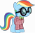 Size: 6000x5692 | Tagged: safe, artist:magister39, derpibooru import, rainbow dash, pegasus, pony, absurd resolution, adorkable, clothes, cute, dashabetes, dork, egghead, egghead dash, filly, filly rainbow dash, glasses, nerd, plaid, plaid shirt, rainbow dash always dresses in style, rainbow dork, shirt, simple background, smiling, transparent background, vector, younger