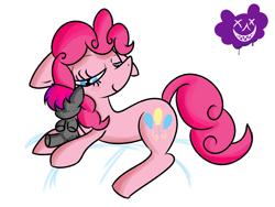 Size: 2000x1500 | Tagged: safe, artist:php10, pinkie pie, earth pony, pony, blushing, female, mare, pink coat, pink mane, plushie