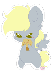 Size: 3024x4032 | Tagged: safe, artist:kittyrosie, derpy hooves, pony, female, food, mare, muffin, simple background, solo, transparent background