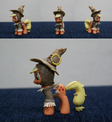 Size: 1808x1976 | Tagged: safe, artist:azurevine, applejack, clothes, costume, custom, irl, nightmare night, nightmare night costume, scarecrow, solo