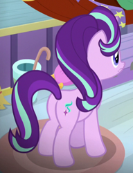 Size: 377x491 | Tagged: safe, screencap, starlight glimmer, pony, unicorn, a horse shoe-in, butt, cropped, female, mare, plot, solo