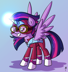 Size: 642x684 | Tagged: safe, artist:milchik, derpibooru import, masked matter-horn, twilight sparkle, twilight sparkle (alicorn), alicorn, pony, female, mare, power ponies, solo