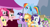 Size: 1280x686 | Tagged: safe, artist:mlp-trailgrazer, derpibooru import, applejack, fluttershy, pinkie pie, rainbow dash, rarity, spike, twilight sparkle, twilight sparkle (alicorn), oc, oc:care heart, alicorn, dragon, earth pony, pegasus, pony, unicorn, blushing, female, heart, holiday, mane seven, mane six, mare, valentine, valentine's day, winged spike