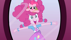 Size: 1280x720 | Tagged: safe, edit, pinkie pie, equestria girls, fourth wall, human ponidox