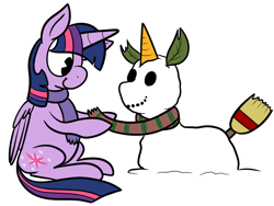 Size: 800x600 | Tagged: safe, artist:karpet-shark, derpibooru import, twilight sparkle, twilight sparkle (alicorn), alicorn, pony, clothes, female, mare, scarf, snowpony, solo, twily-daily