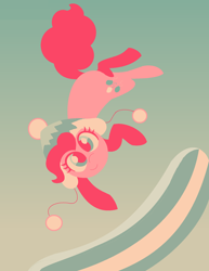 Size: 1280x1662 | Tagged: safe, artist:faint-dream, pinkie pie, earth pony, pony, hat, simple background, snowboard, snowboarding, solo