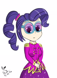 Size: 1500x2047 | Tagged: safe, artist:goldenstorm21, rarity, equestria girls, friendship through the ages, looking at you, sgt. rarity, smiling, solo