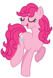 Size: 651x957 | Tagged: safe, artist:starryoak, pinkie pie, earth pony, pony, eyes closed, older, simple background, solo, transparent background