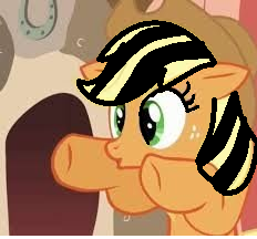 Size: 232x216 | Tagged: safe, edit, edited screencap, screencap, applejack, earth pony, pony, 1000 hours in ms paint, emo, emojack, ms paint, solo