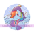 Size: 500x500 | Tagged: safe, artist:tsukibun, derpibooru import, rainbow dash, pegasus, pony, blushing, female, mare, obtrusive watermark, one eye closed, solo, watermark, wink, winter outfit