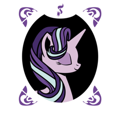 Size: 1090x1036 | Tagged: safe, artist:samoht-lion, starlight glimmer, pony, bust, eyes closed, portrait, solo