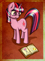 Size: 500x675 | Tagged: safe, artist:php7, derpibooru import, twilight sparkle, book, solo