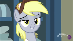 Size: 960x540 | Tagged: safe, screencap, derpy hooves, pegasus, pony, best gift ever, female, lidded eyes, mare, solo